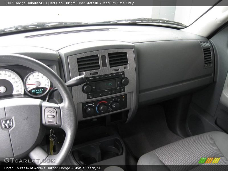 Bright Silver Metallic / Medium Slate Gray 2007 Dodge Dakota SLT Quad Cab