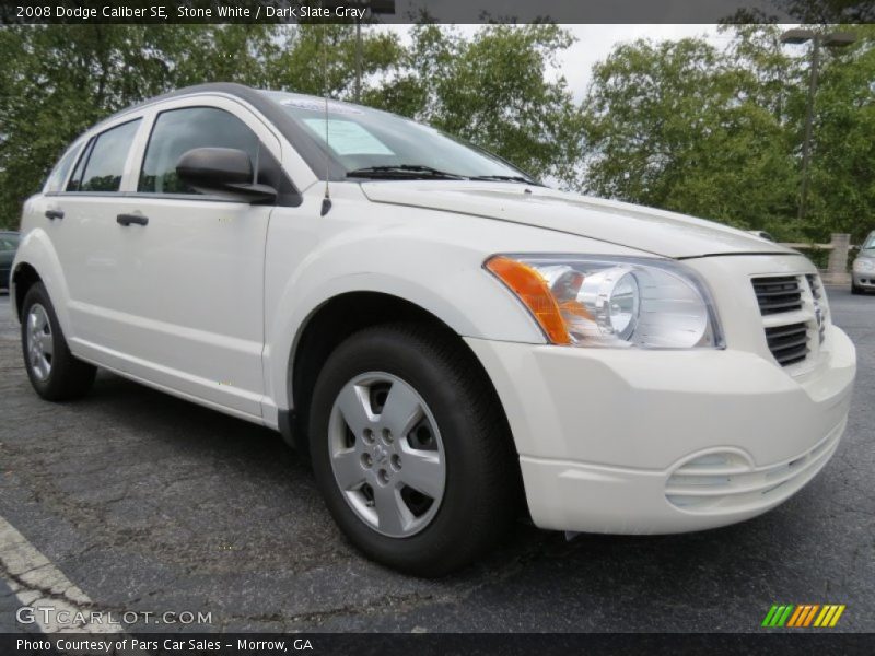 Stone White / Dark Slate Gray 2008 Dodge Caliber SE