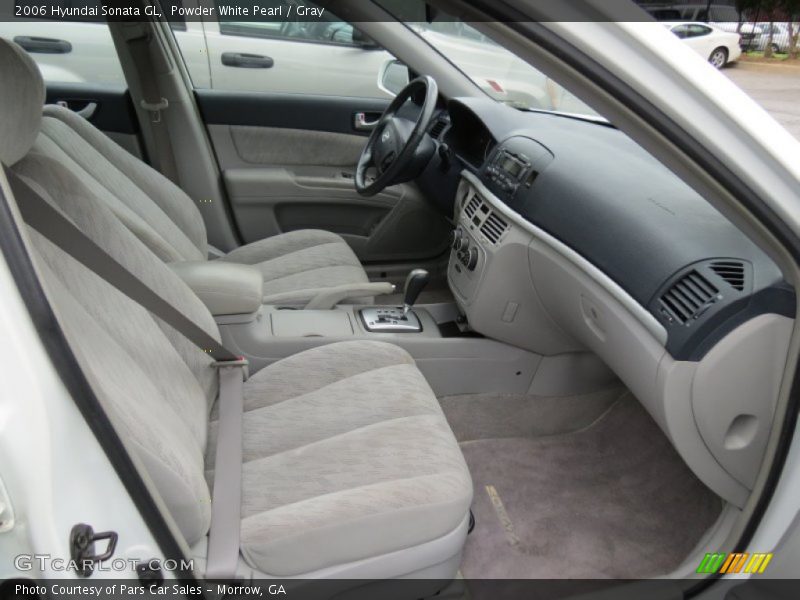 Powder White Pearl / Gray 2006 Hyundai Sonata GL