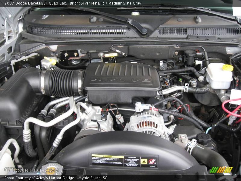 Bright Silver Metallic / Medium Slate Gray 2007 Dodge Dakota SLT Quad Cab