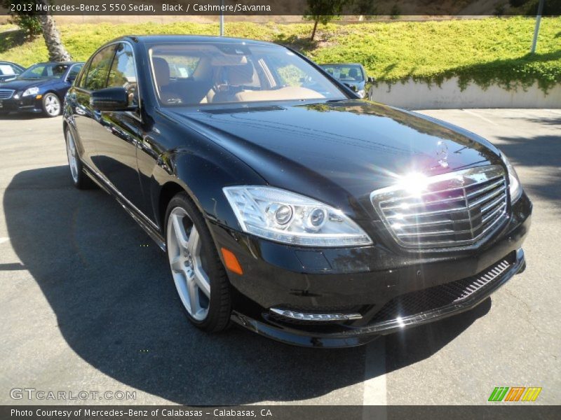 Black / Cashmere/Savanna 2013 Mercedes-Benz S 550 Sedan