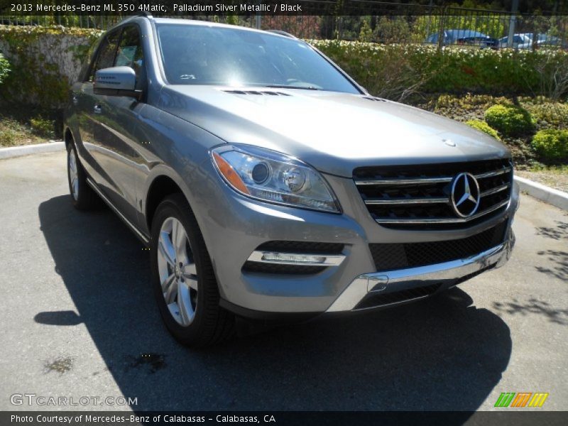 Palladium Silver Metallic / Black 2013 Mercedes-Benz ML 350 4Matic