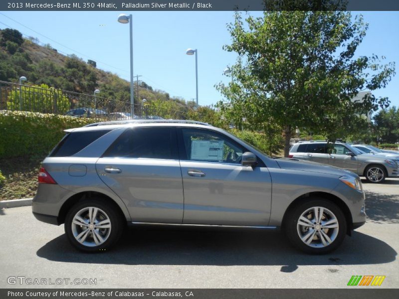 Palladium Silver Metallic / Black 2013 Mercedes-Benz ML 350 4Matic