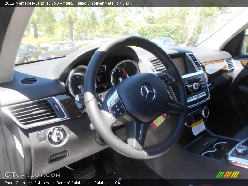 Palladium Silver Metallic / Black 2013 Mercedes-Benz ML 350 4Matic