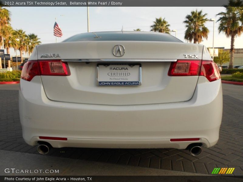 Bellanova White Pearl / Ebony 2012 Acura TSX Technology Sedan