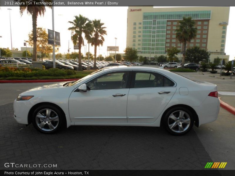 Bellanova White Pearl / Ebony 2012 Acura TSX Technology Sedan