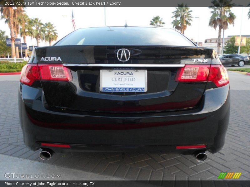 Crystal Black Pearl / Ebony 2012 Acura TSX Technology Sedan