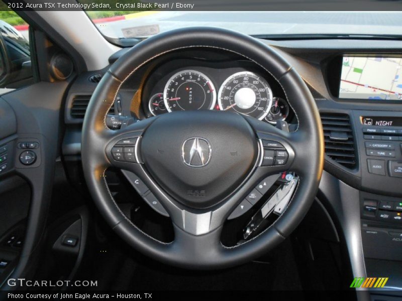 Crystal Black Pearl / Ebony 2012 Acura TSX Technology Sedan