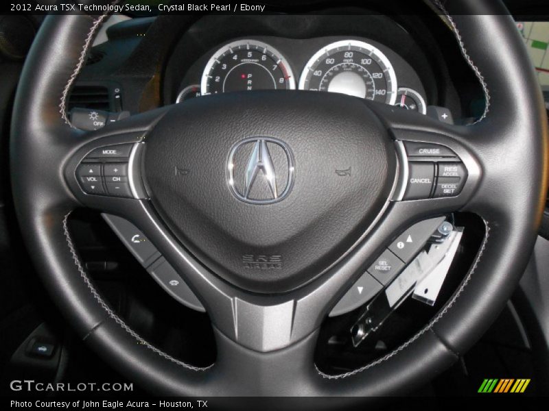Crystal Black Pearl / Ebony 2012 Acura TSX Technology Sedan