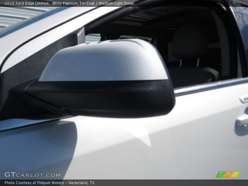 White Platinum Tri-Coat / Medium Light Stone 2013 Ford Edge Limited