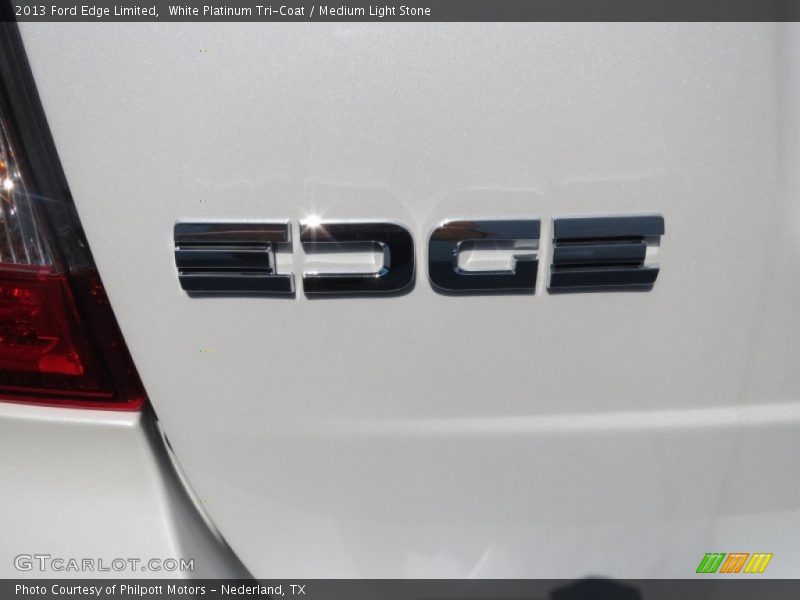 White Platinum Tri-Coat / Medium Light Stone 2013 Ford Edge Limited