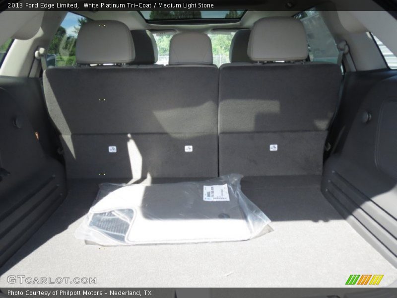 White Platinum Tri-Coat / Medium Light Stone 2013 Ford Edge Limited