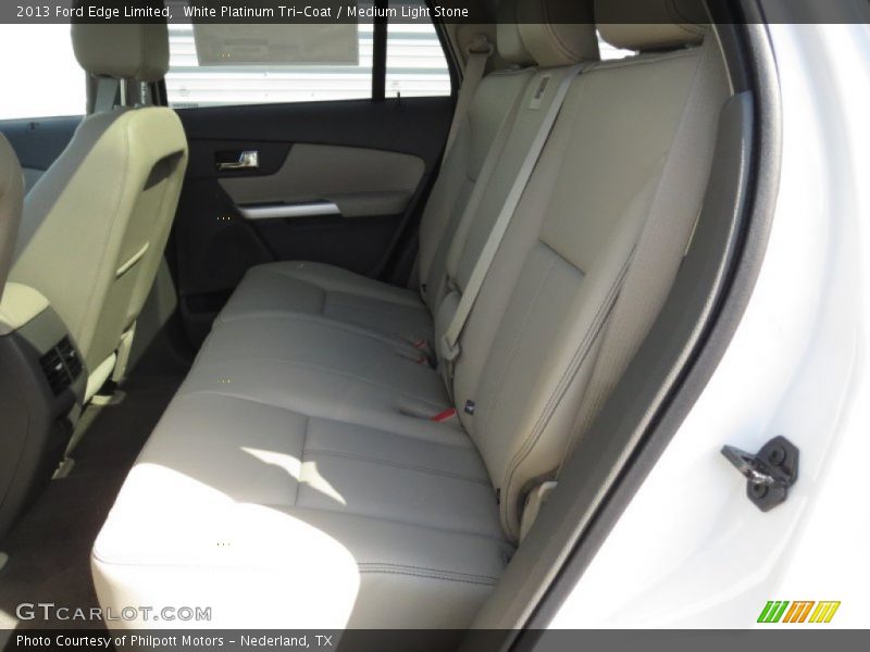 White Platinum Tri-Coat / Medium Light Stone 2013 Ford Edge Limited