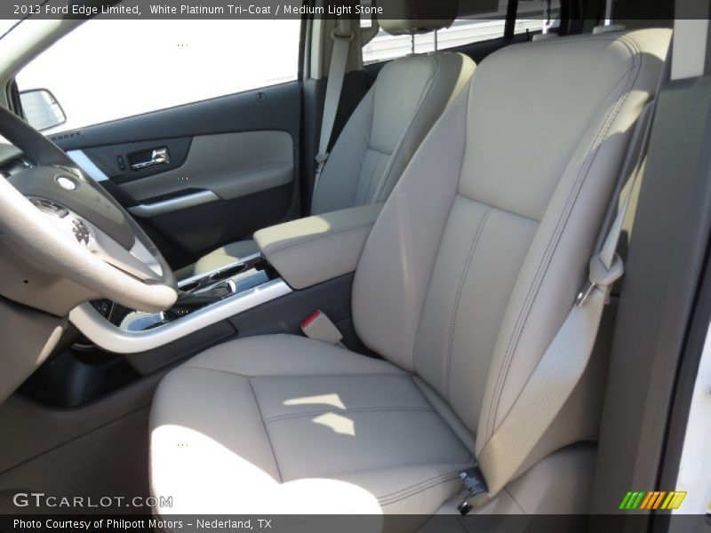 White Platinum Tri-Coat / Medium Light Stone 2013 Ford Edge Limited