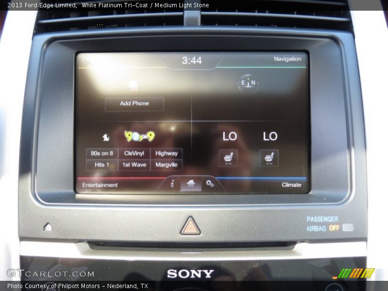White Platinum Tri-Coat / Medium Light Stone 2013 Ford Edge Limited