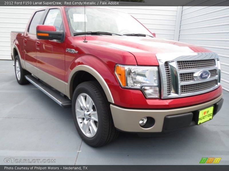 Red Candy Metallic / Pale Adobe 2012 Ford F150 Lariat SuperCrew