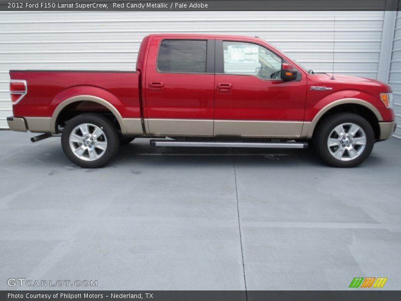 Red Candy Metallic / Pale Adobe 2012 Ford F150 Lariat SuperCrew