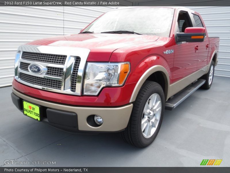 Red Candy Metallic / Pale Adobe 2012 Ford F150 Lariat SuperCrew