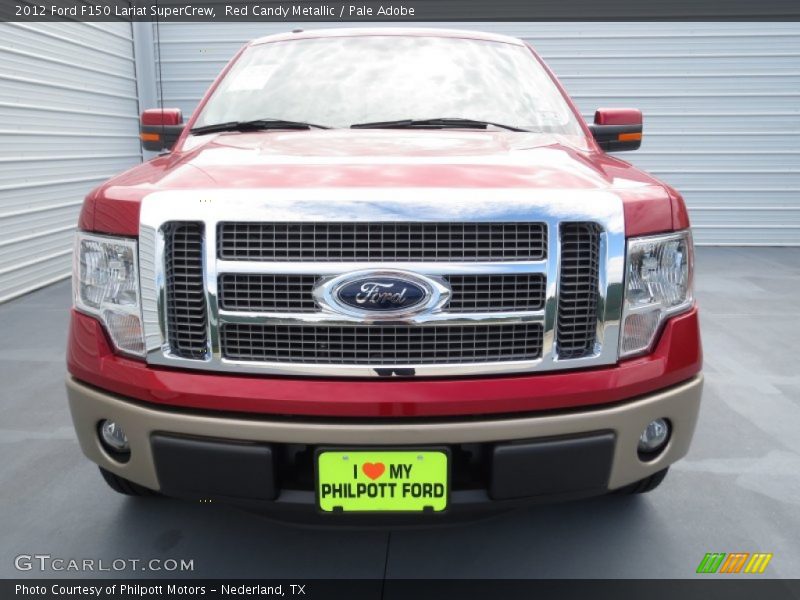 Red Candy Metallic / Pale Adobe 2012 Ford F150 Lariat SuperCrew