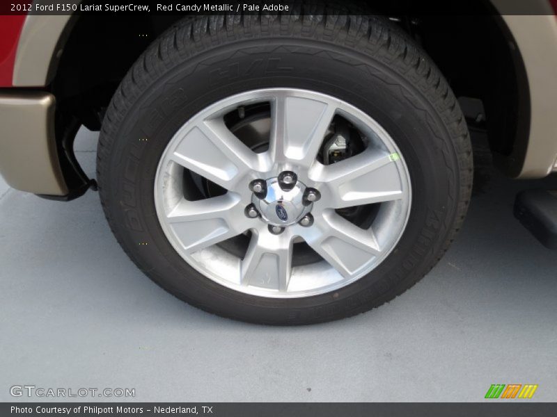 Red Candy Metallic / Pale Adobe 2012 Ford F150 Lariat SuperCrew