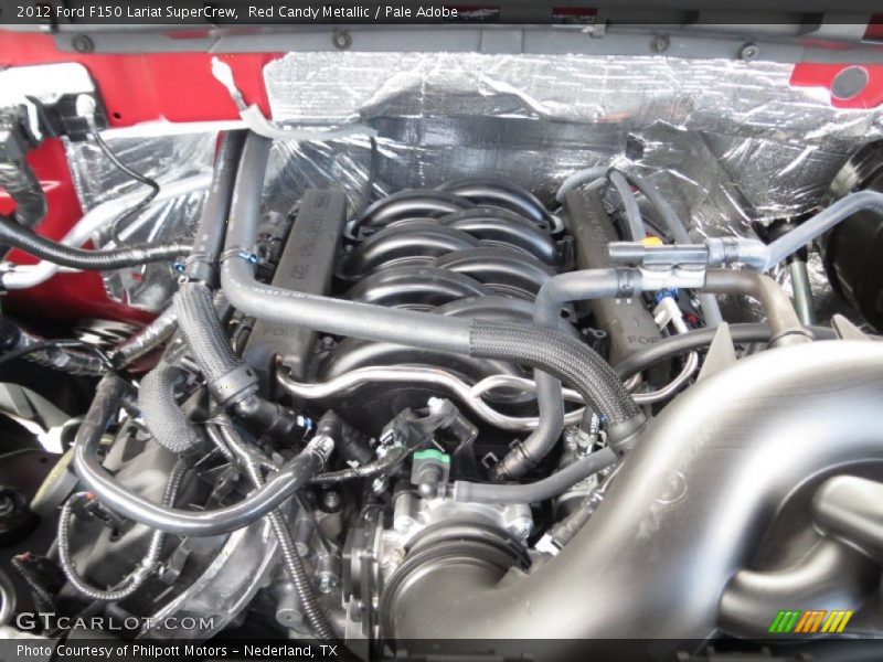 Red Candy Metallic / Pale Adobe 2012 Ford F150 Lariat SuperCrew