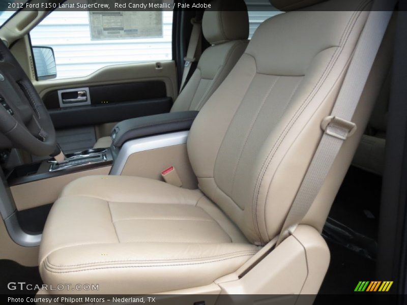 Red Candy Metallic / Pale Adobe 2012 Ford F150 Lariat SuperCrew