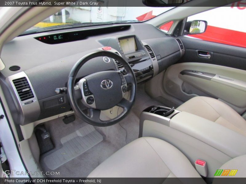 Super White / Dark Gray 2007 Toyota Prius Hybrid