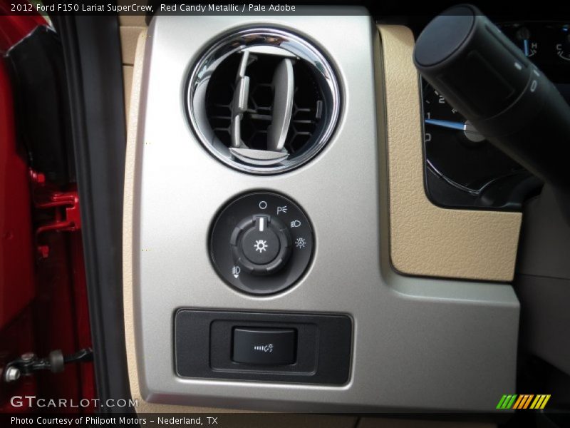 Red Candy Metallic / Pale Adobe 2012 Ford F150 Lariat SuperCrew