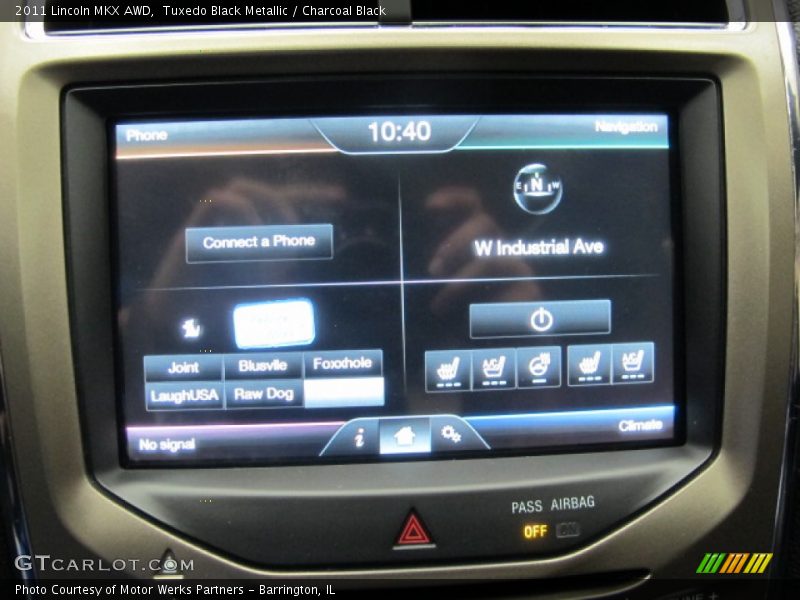 Tuxedo Black Metallic / Charcoal Black 2011 Lincoln MKX AWD