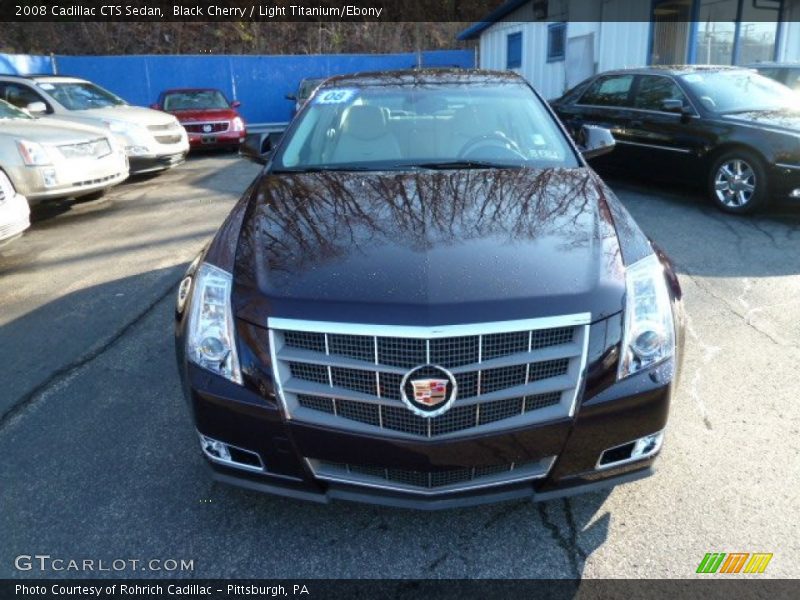 Black Cherry / Light Titanium/Ebony 2008 Cadillac CTS Sedan