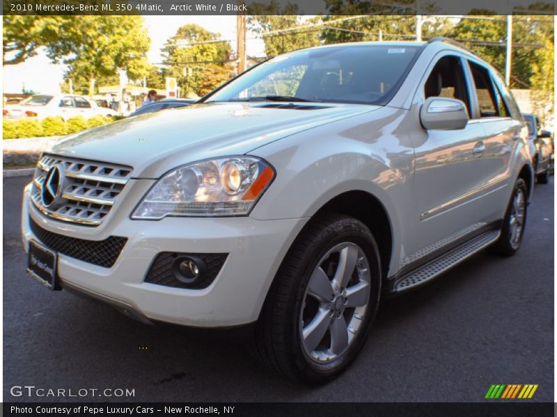 Arctic White / Black 2010 Mercedes-Benz ML 350 4Matic