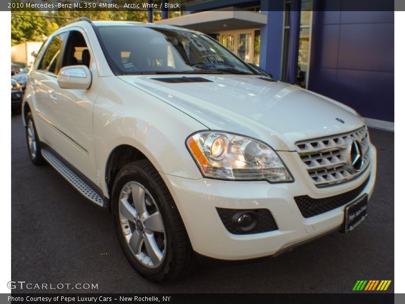 Arctic White / Black 2010 Mercedes-Benz ML 350 4Matic