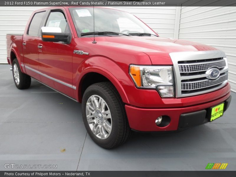 Red Candy Metallic / Platinum Steel Gray/Black Leather 2012 Ford F150 Platinum SuperCrew