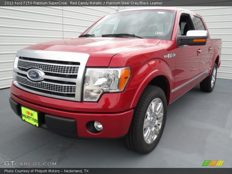 Red Candy Metallic / Platinum Steel Gray/Black Leather 2012 Ford F150 Platinum SuperCrew