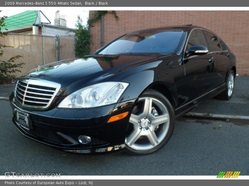 Black / Black 2009 Mercedes-Benz S 550 4Matic Sedan