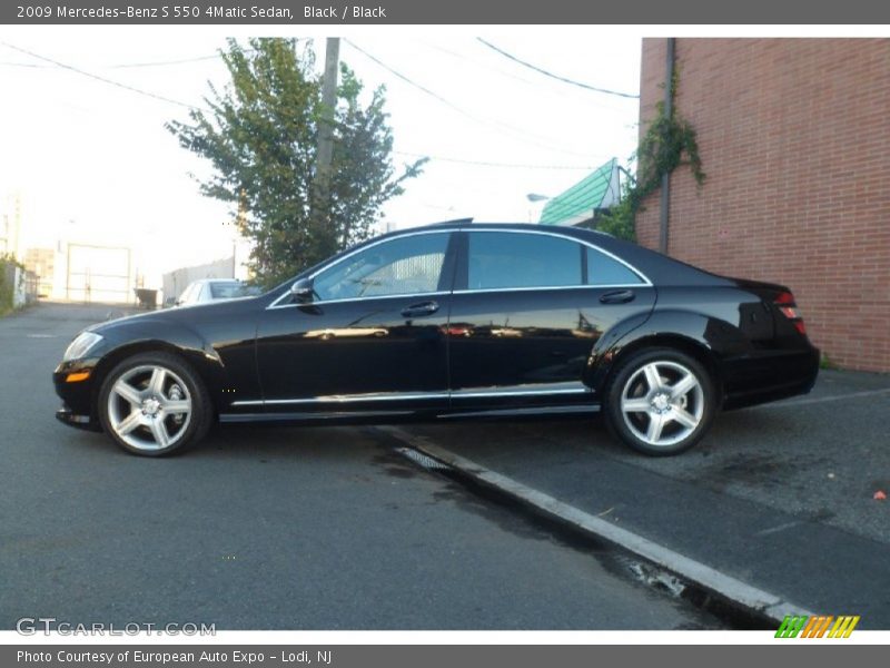 Black / Black 2009 Mercedes-Benz S 550 4Matic Sedan