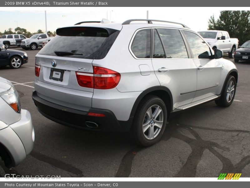 Titanium Silver Metallic / Black 2009 BMW X5 xDrive48i