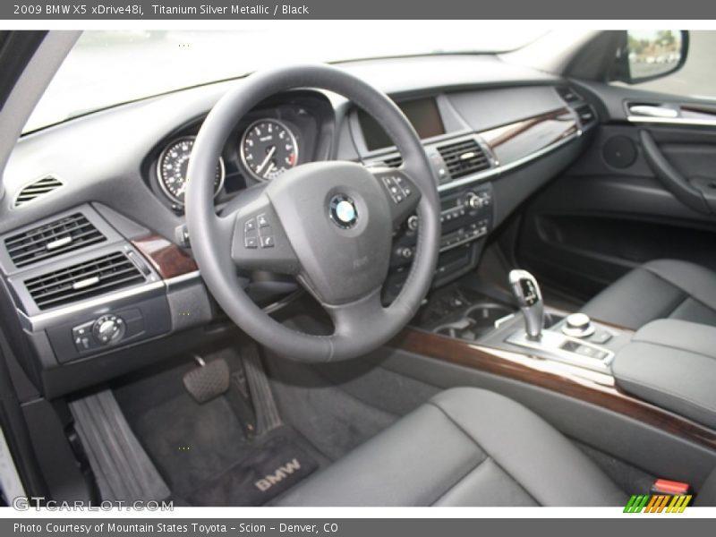 Titanium Silver Metallic / Black 2009 BMW X5 xDrive48i