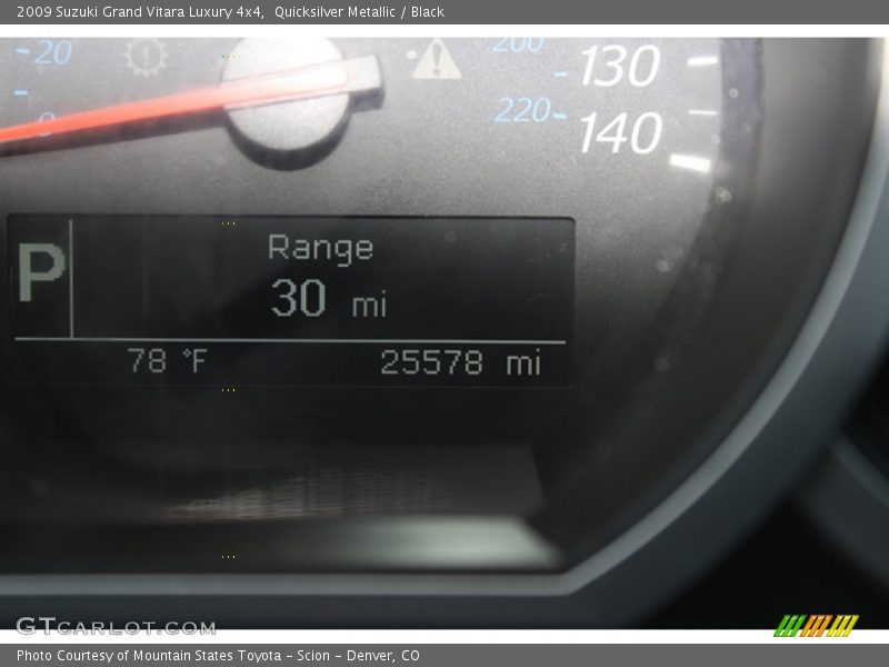 Quicksilver Metallic / Black 2009 Suzuki Grand Vitara Luxury 4x4