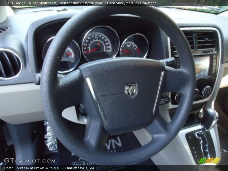 Brilliant Black Crystal Pearl / Dark Slate/Medium Graystone 2011 Dodge Caliber Mainstreet