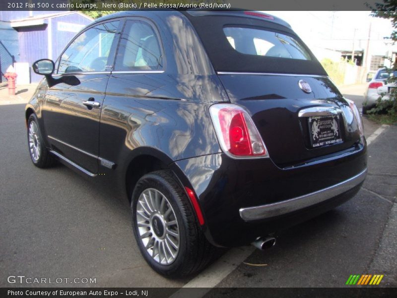 Nero (Black) / Pelle Rossa/Avorio (Red/Ivory) 2012 Fiat 500 c cabrio Lounge