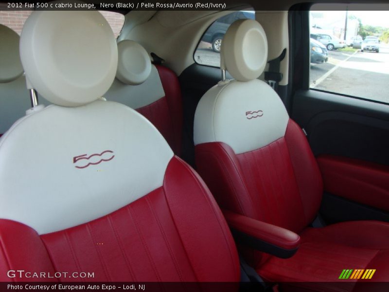 Nero (Black) / Pelle Rossa/Avorio (Red/Ivory) 2012 Fiat 500 c cabrio Lounge