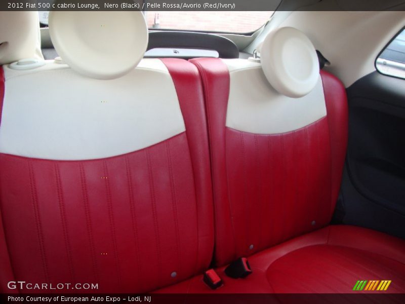 Nero (Black) / Pelle Rossa/Avorio (Red/Ivory) 2012 Fiat 500 c cabrio Lounge