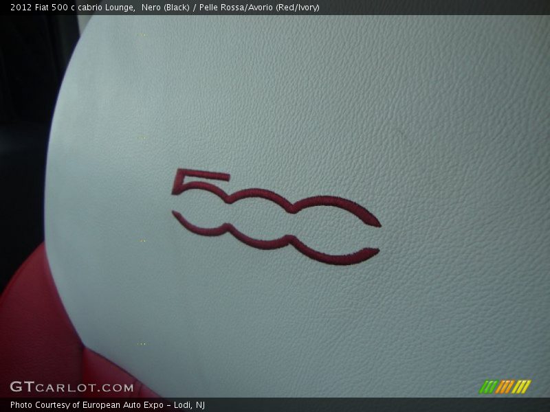 Nero (Black) / Pelle Rossa/Avorio (Red/Ivory) 2012 Fiat 500 c cabrio Lounge