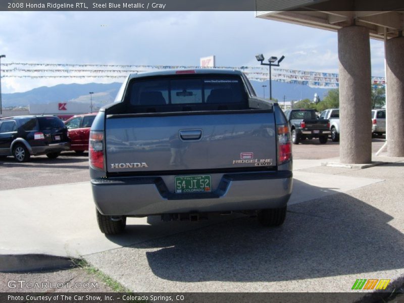 Steel Blue Metallic / Gray 2008 Honda Ridgeline RTL
