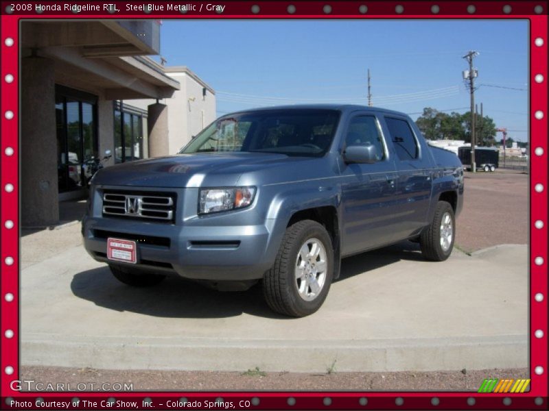 Steel Blue Metallic / Gray 2008 Honda Ridgeline RTL