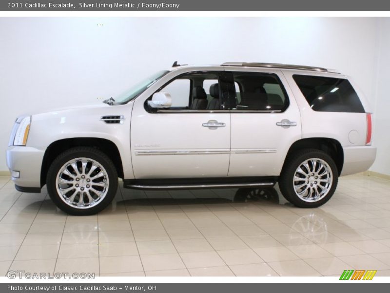 Silver Lining Metallic / Ebony/Ebony 2011 Cadillac Escalade