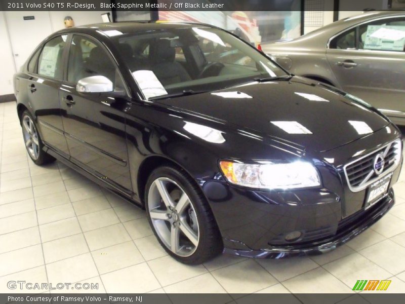 Black Sapphire Metallic / Off Black Leather 2011 Volvo S40 T5 R-Design