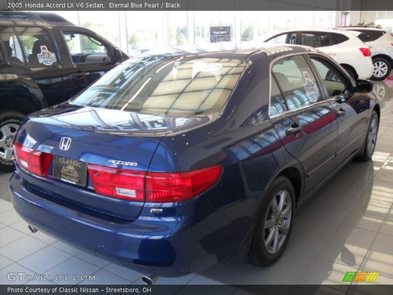 Eternal Blue Pearl / Black 2005 Honda Accord LX V6 Sedan