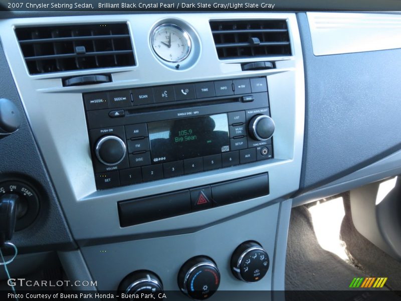 Brilliant Black Crystal Pearl / Dark Slate Gray/Light Slate Gray 2007 Chrysler Sebring Sedan